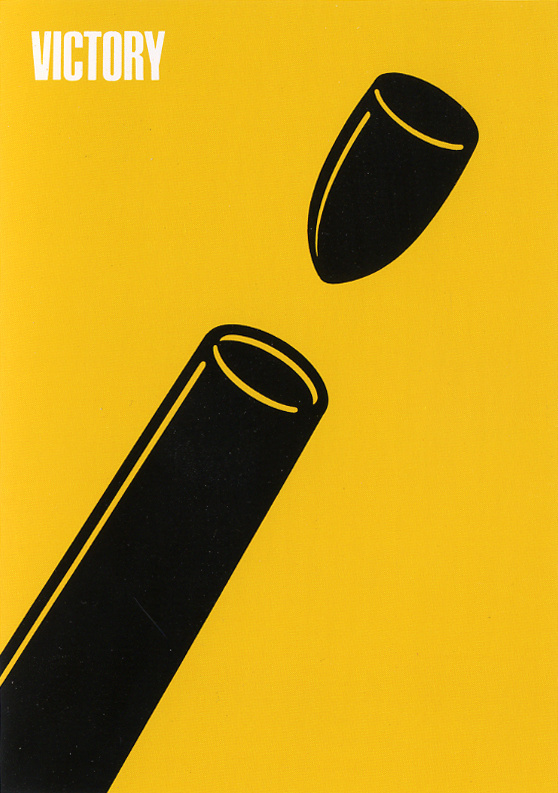 Shigeo Fukuda — Victory 1945 (1975) #victory #bullet #poster