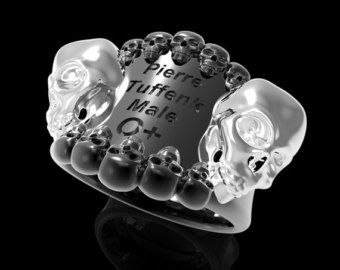Personalized Stainless Steel Skull Pendant For Bikers .