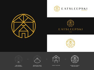 Chalet Luxury Ski Travel Logo Mark Concept chalet luxury logo luxury vector modern abstract concept logodesign logo mark identity logo designer minimal brand identity logo branding