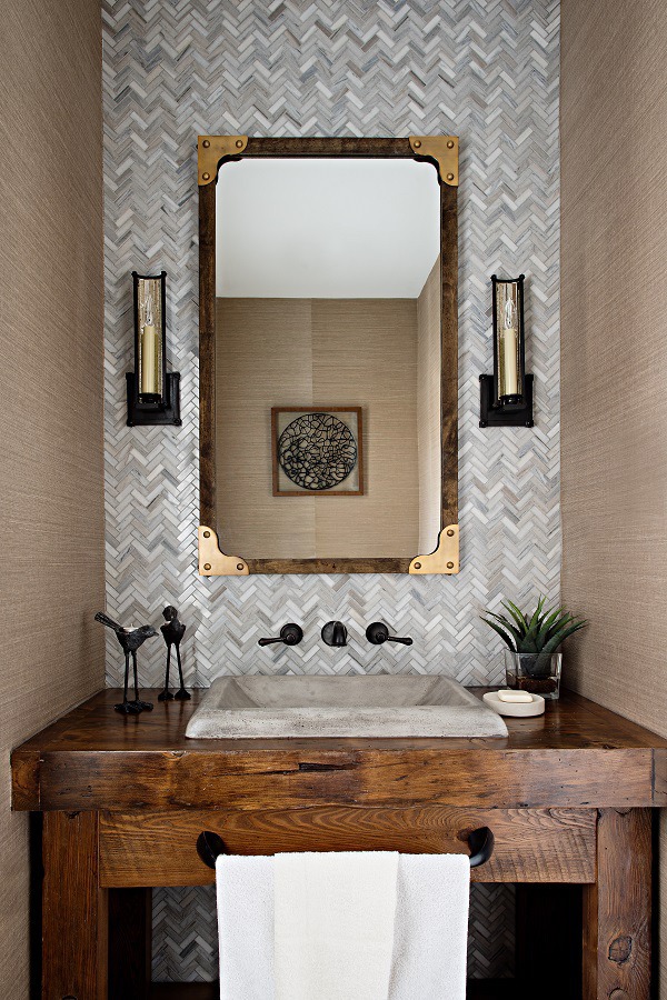 Reclaimed Barn Wood Vanity For Gabriele Pizzale Design!