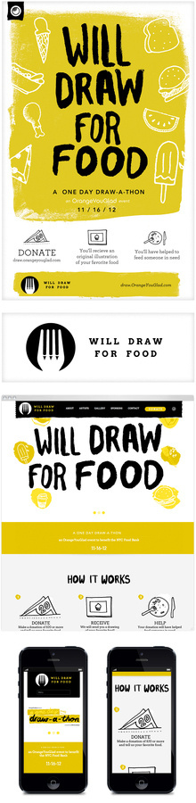 WDFF #interactive #fork #hand #food #illustration #drawn #logo #web #navigation