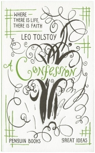The Book Cover Archive: A Confession, design by David Pearson #tolstoy #book #cover #drawn #penguin #typography