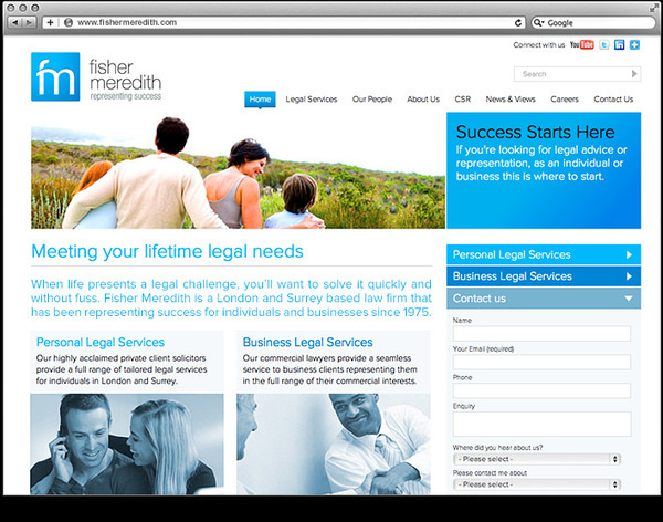 Fisher Meredith Solicitors website by Ascend Studio #website #professional #design #solicitors