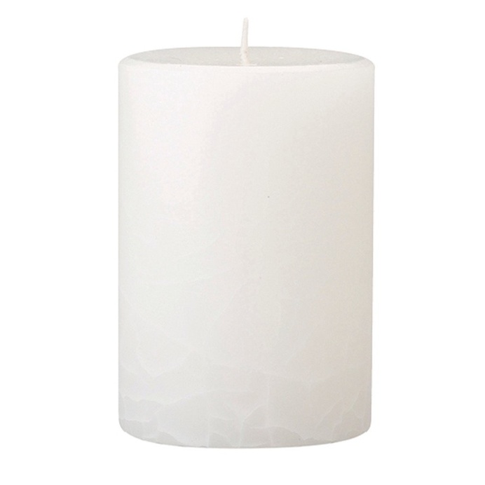 crackle pillar fresh cotton lavender scented candle 10 x 7 cm