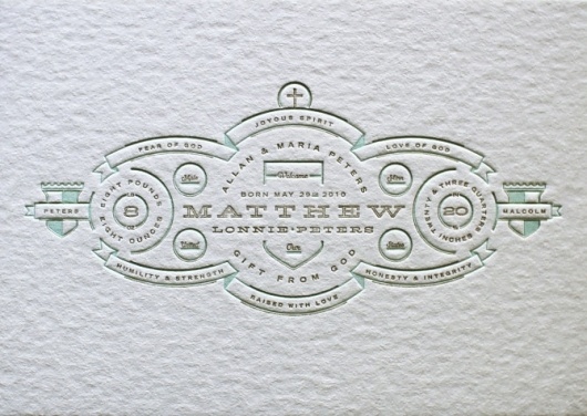 Allan Peters #letterpress #invitation