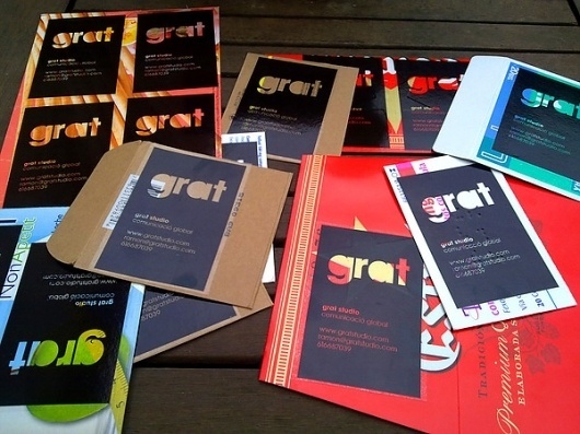 grat cards on the Behance Network #recycled #overlay #cards