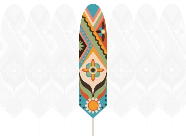 Visualgraphc: Photo #flat #illustration #colour #feather