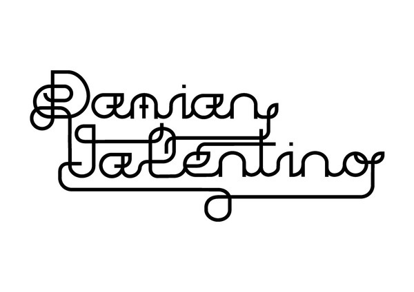 Damian Valentino by Jheryll #font #tekst #white #jheryll #graphicdesign #black #logo #typography