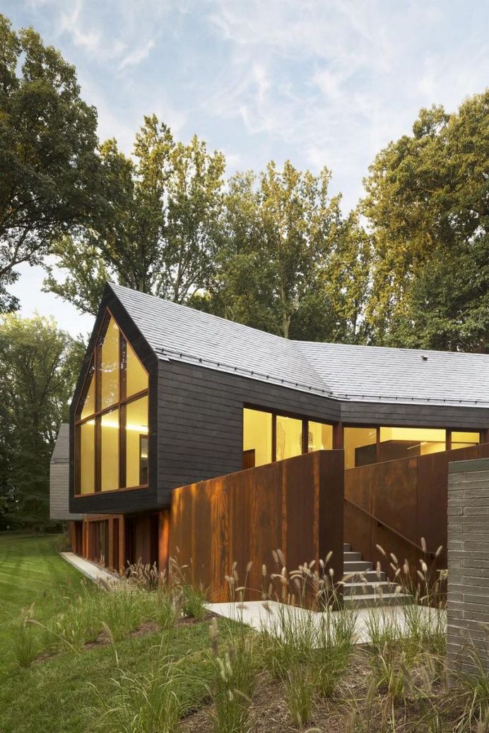 Slate House in a Maryland Forest by Ziger/Snead