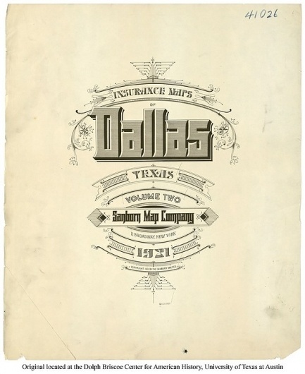 Sanborn Map Company title pages / Sanborn Insurance map - Texas - DALLAS - 1921 #typography #lettering 100% 3400 × 4159 pixels The Typography of Sanb