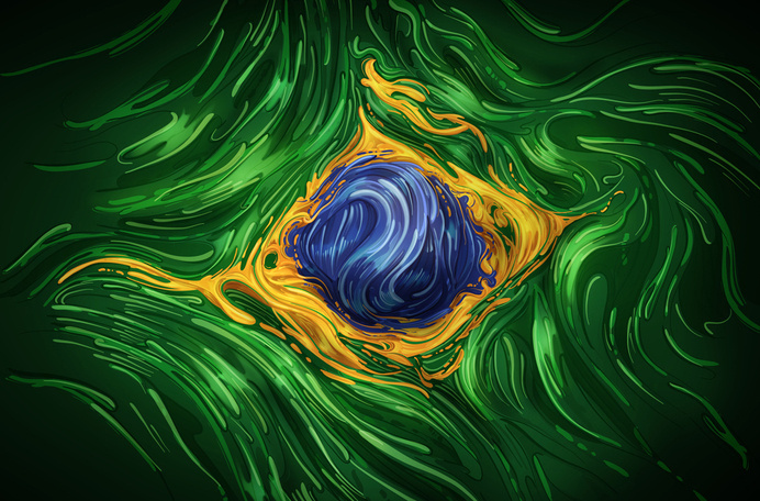 RAWZ #swirl #design #illustration #liquid #painting #art #colour #green