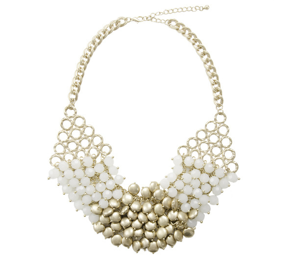 Send the Trend Segmented Goldtone Bib #jewelry #necklace