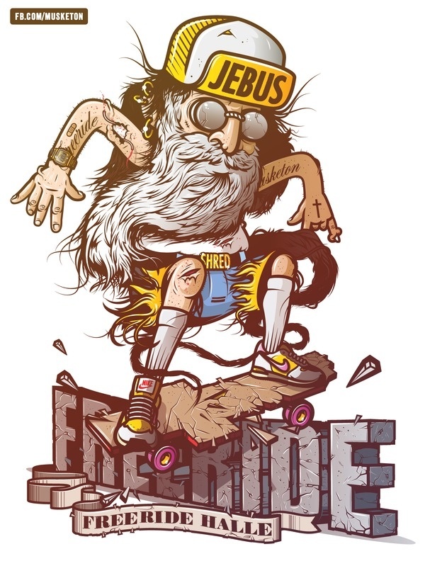 JEBUS Freeride #digital #design #art #vector