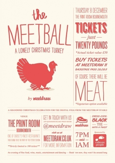 Absurd #turkey #christmas #poster #logo #typography