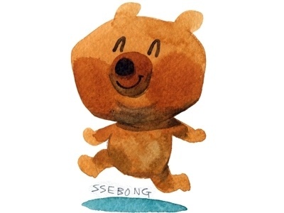 Dribbble - Happy bear!! by ssebong #bear