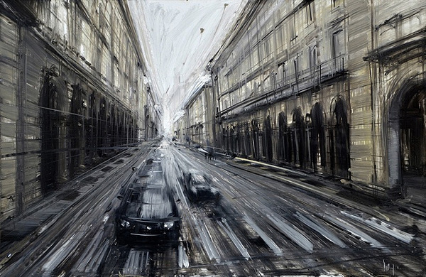 Dramatically Blurred Oil Paintings by Valerio DOspina #paintings #oil