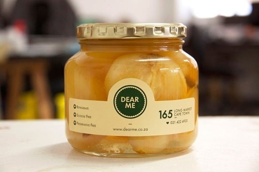 Design Work Life » Daniel Ting Chong: Dear Me Brasserie Identity #dear #packaging #label #me #product #jar #minimal #logo #green