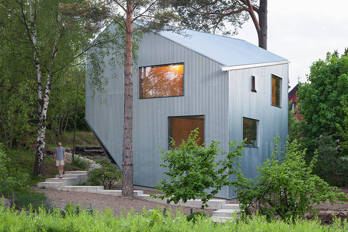 Sculptural and AffordableÂ Prefab Home in Sweden #prefab #sweden #architecture #house