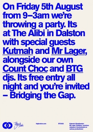 Bridging the Gap #london #btg #poster #gunter #type #ross
