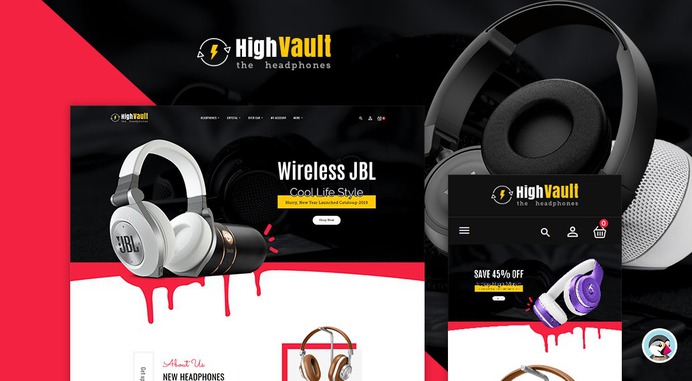 #High #Volt - #Headphone #Electronics Shop - #Prestashop #Responsive #Theme | #TemplateTrip #eCommerce #Website #Design #Template