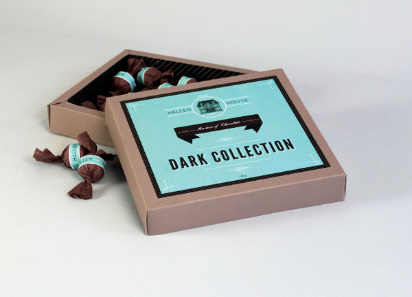 Hallen House Chocolates Merren Spink #packaging #blue #chocolate