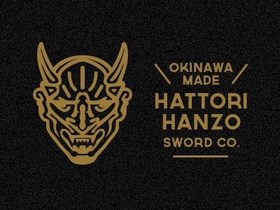 Dribbble - Hanzo Demon by Mitch Bartlett #hattori #bill #hanzo #devil #illustration #demon #kill #gold