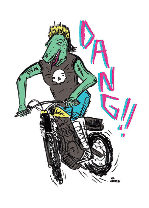 Dang Dino on Behance by Jon Garza #illustration #moto #skull #dino