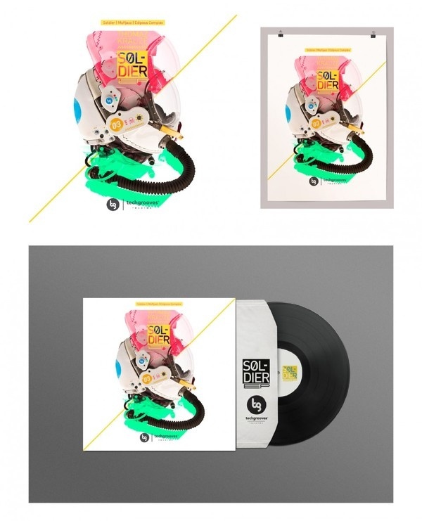 Techgrooves Records / Estudio Pum #design #graphic