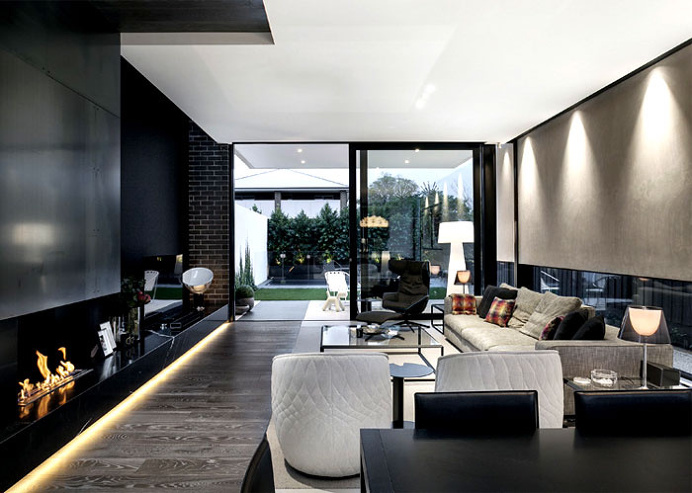 Architecton Designed Residences with Sophisticated Architectural Style in Melbourne - living room, interior design, decor, #livingroom