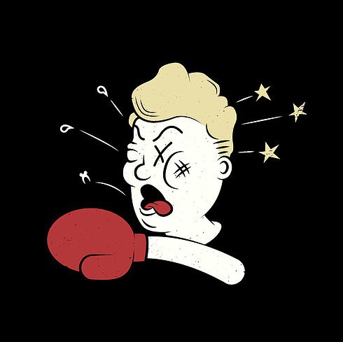 Illustration for t-shirt hang Tag #tshirt #layout #illustration #boxing #traditional #vintage #tattoo #mockup #hang #tag #brand #identity