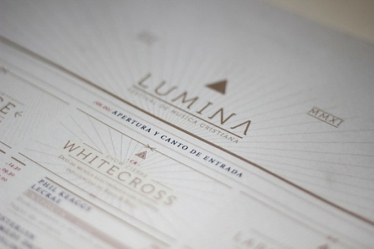 LUMINA - Festival de Musica Cristiana on the Behance Network #flyer #festival #lumina #poster