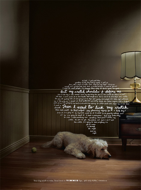 Timmie's Dog Spa – Fubiz™ #handwritten #ad #dog