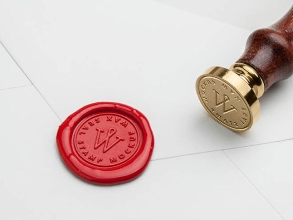 wax seal stamp mockup