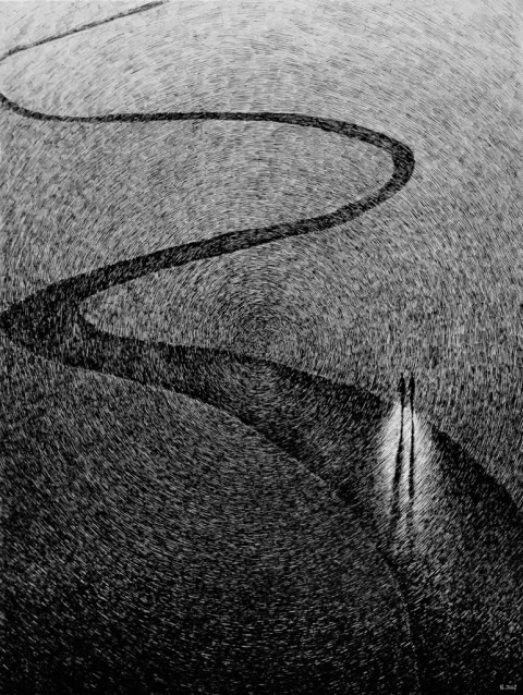 "Fingerprint" Ink Drawings by Nicolas Jolly | PICDIT #drawings #ink #white #design #black #art #drawing