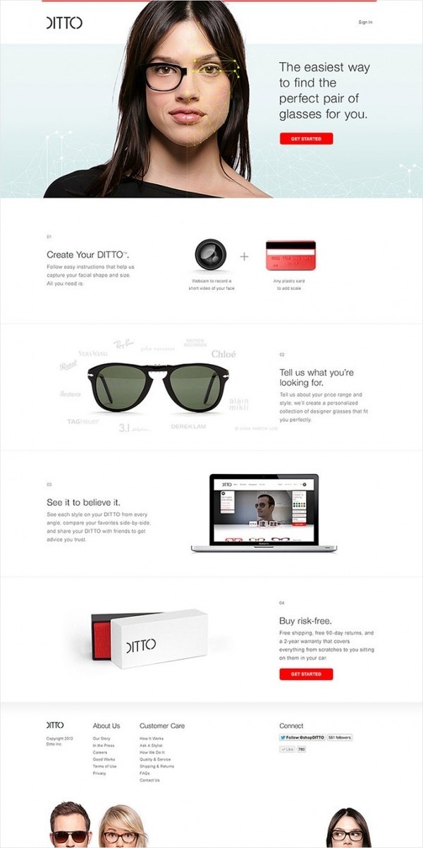 ditto #glasses #white #red #commerce #camera #website #on #ditto #try