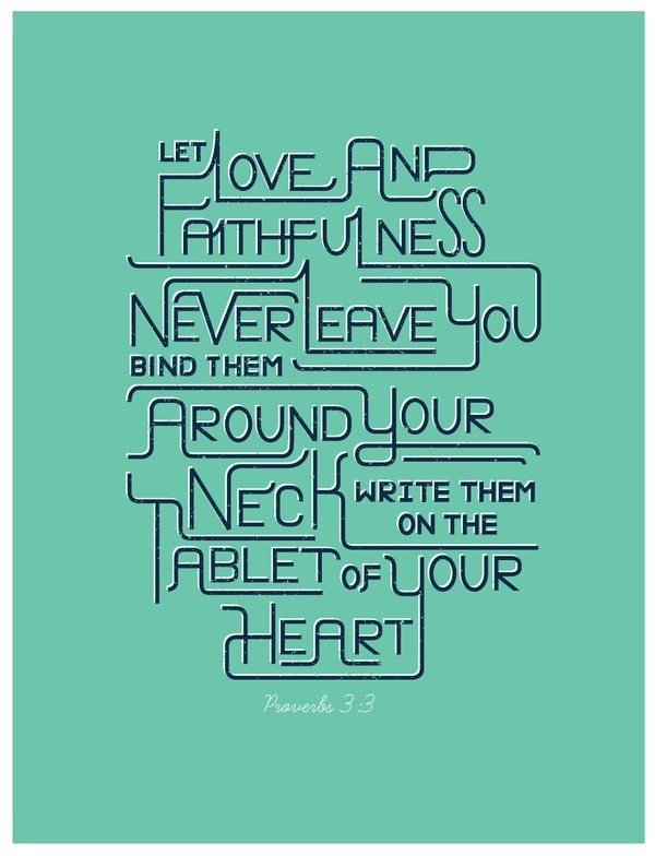 2/52: Proverbs 3:3 #vector #line #typography #texture #verse