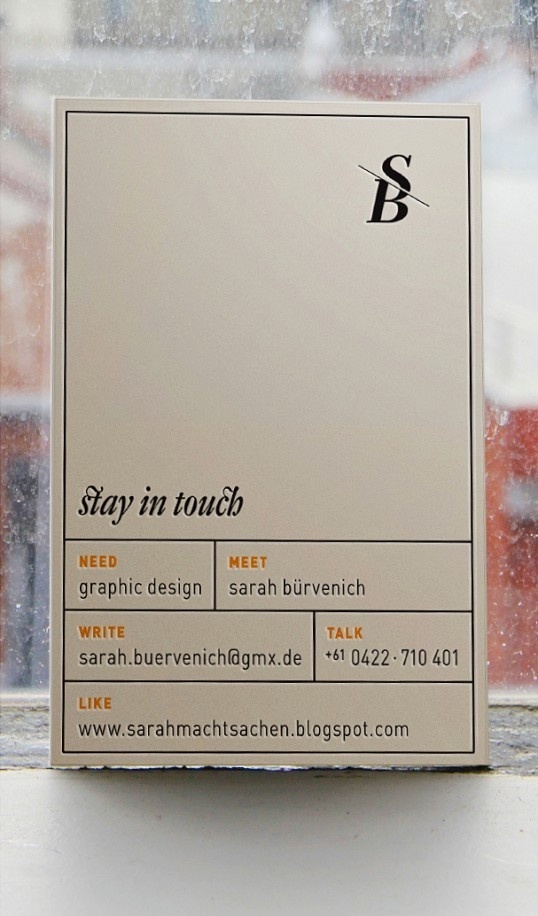 lovely stationery sarah machtsachen2 #card #minimal #business