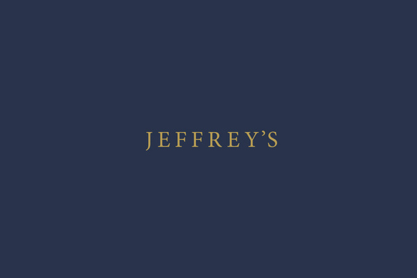 Uppercase serif logotype designed by Fxc3x96DA Studio for Clarksville cafe Jeffrey's #foda #jeffreys #studio