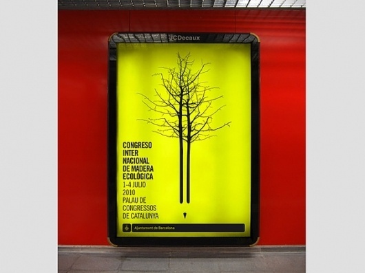 Congreso Madera #tree #yellow #advertising #wood #corporate #identity #poster #pen #logo #pencil