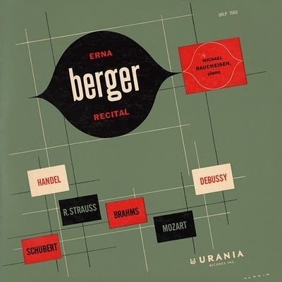 Symphonie Fantastique: Erna Berger Recital (Urania) #album #1950s #design #graphic #cover
