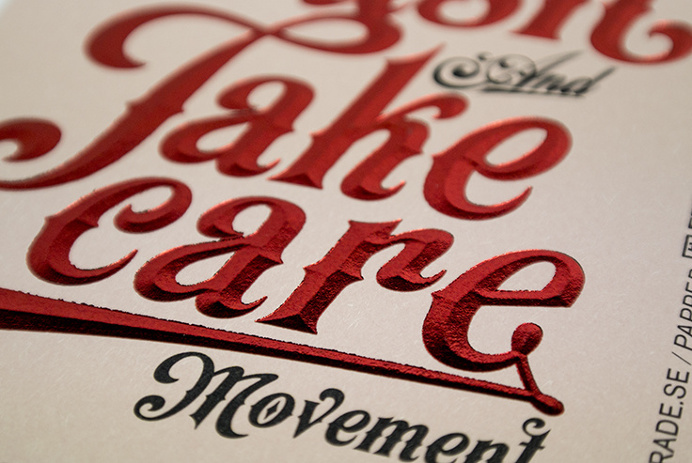Calender, foil, typography, embossing