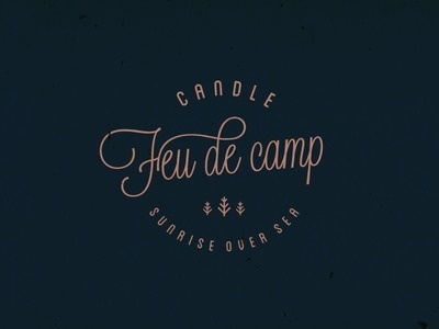 Feu de camp Candle #lettering #script #camp #ligature