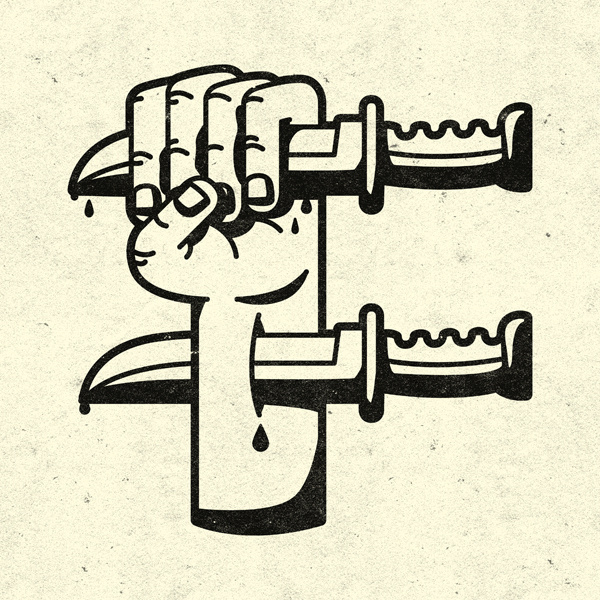 F.jpg #illustration #knife #hand