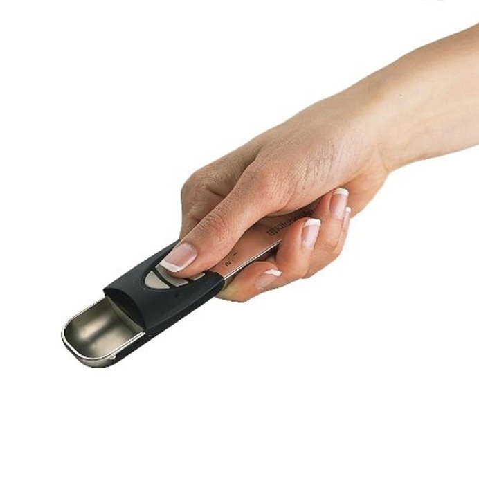 The Adjustable Measuring Spoon accurately measures most standard baking units – from 1/2 teaspoon up to 1 tablespoon.