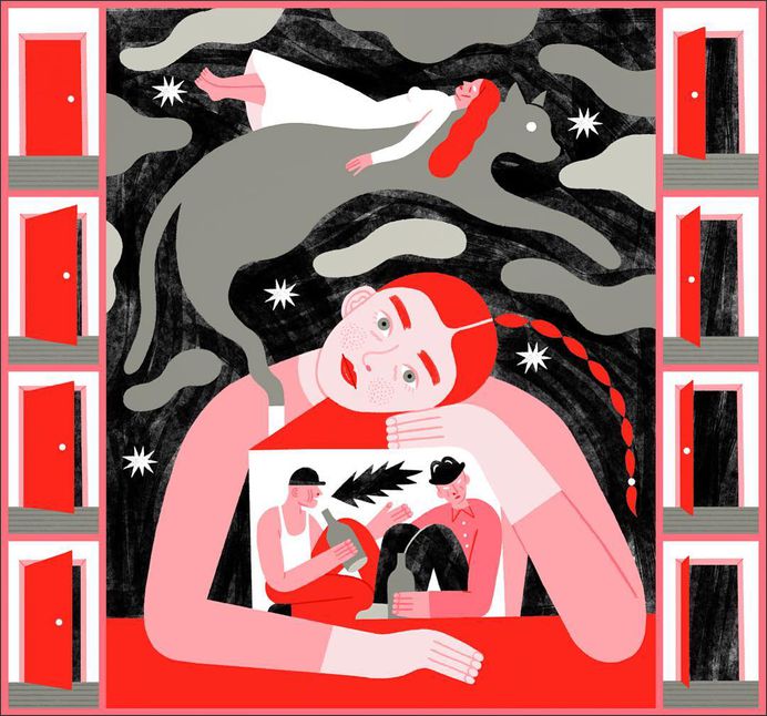 My illustration for „The Cat“, a beautiful short story by Andrea Lundgren, appearing on @shortstoryprj - definitely check them out if you‘re into literary fiction (like I obviously am) 🙂
