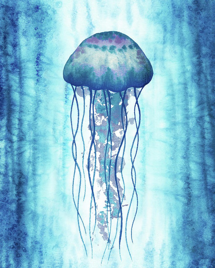 easy jellyfish painting & jellyfish paint by numbers #painting