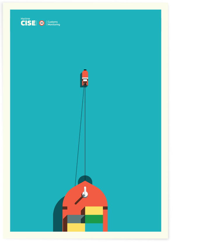 www.lamosca.info #habour #container #illustration #ship #minimal