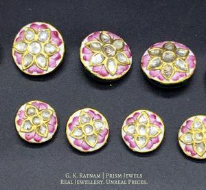 Sherwani Buttons - gold diamond polki kundan meena jadau jewellery