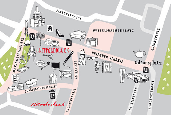 Lageplan Brienner Quartier #illustration #munich #map