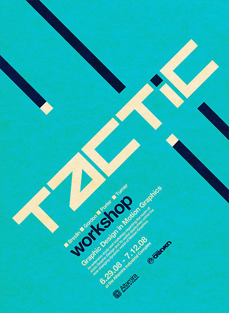 Poster for Altamira's Tactic Event. Motion graphics panel and discussion workshop #poster
